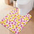 thumbnail image 2 of Yayeee Bath Rug for Bathroom Floor Non Slip Rectangle Fluffy Soft Absorbent Mat, 16"x24", Yellow Stars Pattern, 2 of 7