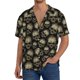 thumbnail image 1 of Balery funny Retro Skull Camisa Casual de Manga Corta con Botones para Hombre, Texturizada, Estilo Cubano, para Playa, Verano-4X-Large, 1 of 5