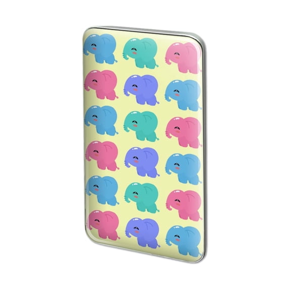 Cute Kawaii Baby Elephants Pattern Metal Rectangle Lapel Hat Pin Tie Tack Pinback