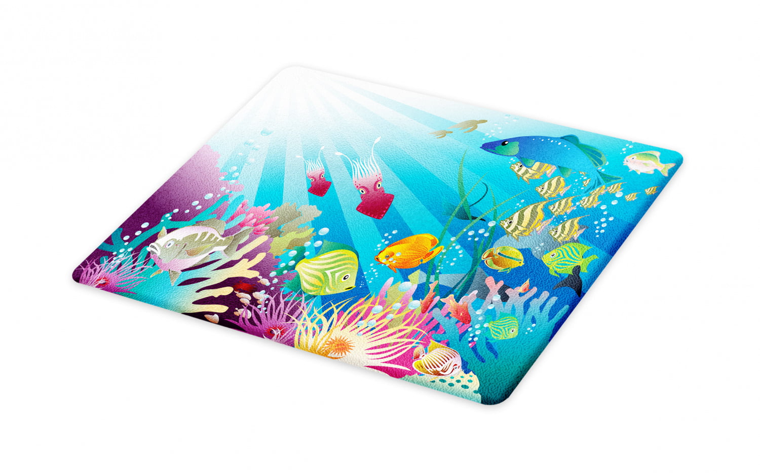 Underwater Cutting Board, Print of Colorful Marine Themed