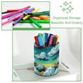 thumbnail image 3 of Solución de almacenamiento eficiente: Portalápices cilíndrico y organizador de escritorio para maquillaje y artículos de arte, Nubes de colores, 3 of 5