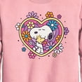 thumbnail image 2 of Peanuts - Hug Heart Flower - Toddler And Youth Crewneck Fleece Sweatshirt, 2 of 5