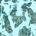 thumbnail image 1 of Ahgly Company Indoor Square Abstract Light Blue Modern Area Rugs, 8' Square, 1 of 4