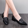 thumbnail image 2 of Seffadzy Women's Flat Shoes Soft Sole Cutout Breathable Lightweight Casual Flats Comfortable Slip Black 35, 2 of 7
