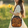 thumbnail image 3 of Uourmeti Tiger Stripe Removable Shoulder Strap Kids Lunch Bag, Polyester Lightweight Stylish Insulated Lunch Bag for Picnic School, 3 of 6