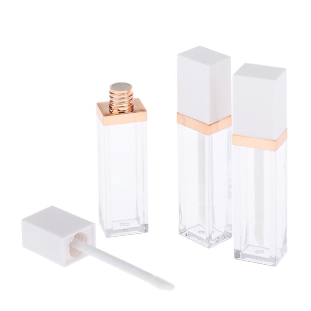 Tubos de brillo de labios de plástico Tinte de labios Mancha de labios Aceite de pestañas Envases de de 7 ml Blanco claro Sunnimix Recipiente de tubo de brillo de labios vacío