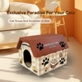 thumbnail image 7 of Best Pet Life Cardboard Cat House with Scratcher, Cat Bed for Indoor Cats, Cat Toy Pet Cat Scratcher House Cave Hideaway Gifts for Cat Birthday, Chocolate, 7 of 7