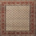 thumbnail image 1 of Ahgly Company Machine Washable Indoor Square Traditional Red Brown Area Rugs, 6' Square, 1 of 7