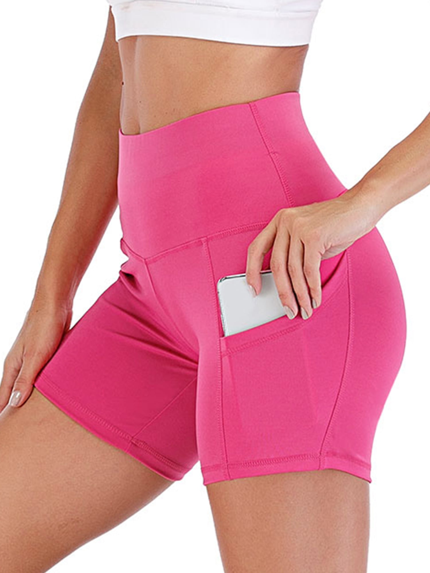 FANNYC Women's Yoga Shorts High Waist Training Sports Shorts Casual