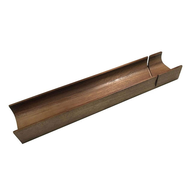 Home 338 Kalmar Acacia Wood Home Trancheuse Pain Français et Plateau de Service, Brun