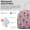 thumbnail image 3 of Lunch Bag Lunch Box for Women Reusable Insulated Lunch Bags,Water-Resistant Pink Pineapple Pattern Cooler Lunch Tote Bag, Large Capacity for Work Travel Picnic, 3 of 6
