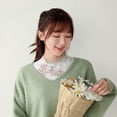 thumbnail image 4 of Zhengup Lace Fake Collar Half Top Mock Blouse False Collar Peter Pan Collar for Women Girls, 4 of 5