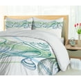 thumbnail image 5 of Ambesonne Sketchy Duvet Cover Sets, Pastel Color Sealife, 2-Queen, White Green, 5 of 7