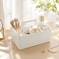 thumbnail image 6 of Desk Organizer With Handle Portable Storage Caddy Synthetic Multi-Compartment Office Materials Storage Bin For Desktop, Classroom, Home And Makeup Organizer Black 8.66X6.1X6.1In, 6 of 7