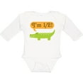 thumbnail image 3 of Inktastic Half Birthday 1/2 Boy Alligator Boys Long Sleeve Baby Bodysuit, 3 of 5