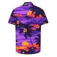 thumbnail image 4 of Bzhegqhd Men's Fashion Casual Floral Print Hawaiian Shirt Short Sleeve Short Sleeve Lapel Shirt, 4 of 5