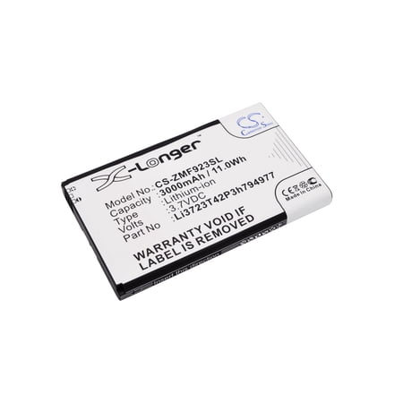 3000mAh Li3723T42P3h794977 Battery for AT&T Velocity 4G LTE, ZTE MF923 Velocity