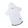 thumbnail image 6 of Musuos Men Summer Hoodie Short Sleeve Solid Color Sweatshirt Hip Hop Pullover, 6 of 6