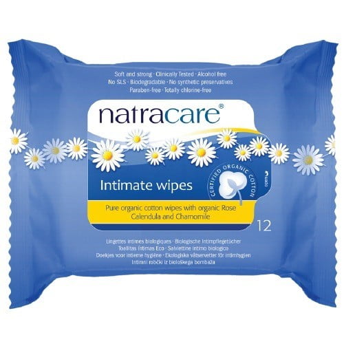 Natracare Natural Organic Cotton Intimate Wipes, 12 Ct