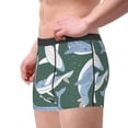 thumbnail image 2 of Logiee Beautiful Whales Print Mens Boxer Briefs,Boxer Briefs for Men,Breathable Stretch Underwear,Boys Boxer Briefs-Large, 2 of 5