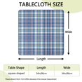 thumbnail image 2 of Blue White and Yellow Checkered Pattern Square Fitted Tablecloth with Elastic Edge,Square Table Cover,Washable Elastic Table Cover for Home Kitchen Party Decor 34"x34", 2 of 6