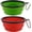 34oz-Green&Red, variant on General Large Collapsible Dog Bowls, 34oz Travel Water Food Bowls Portable Foldable Collapse Dishes with Carabiner Clip, 2 Pack (Green+Blue)