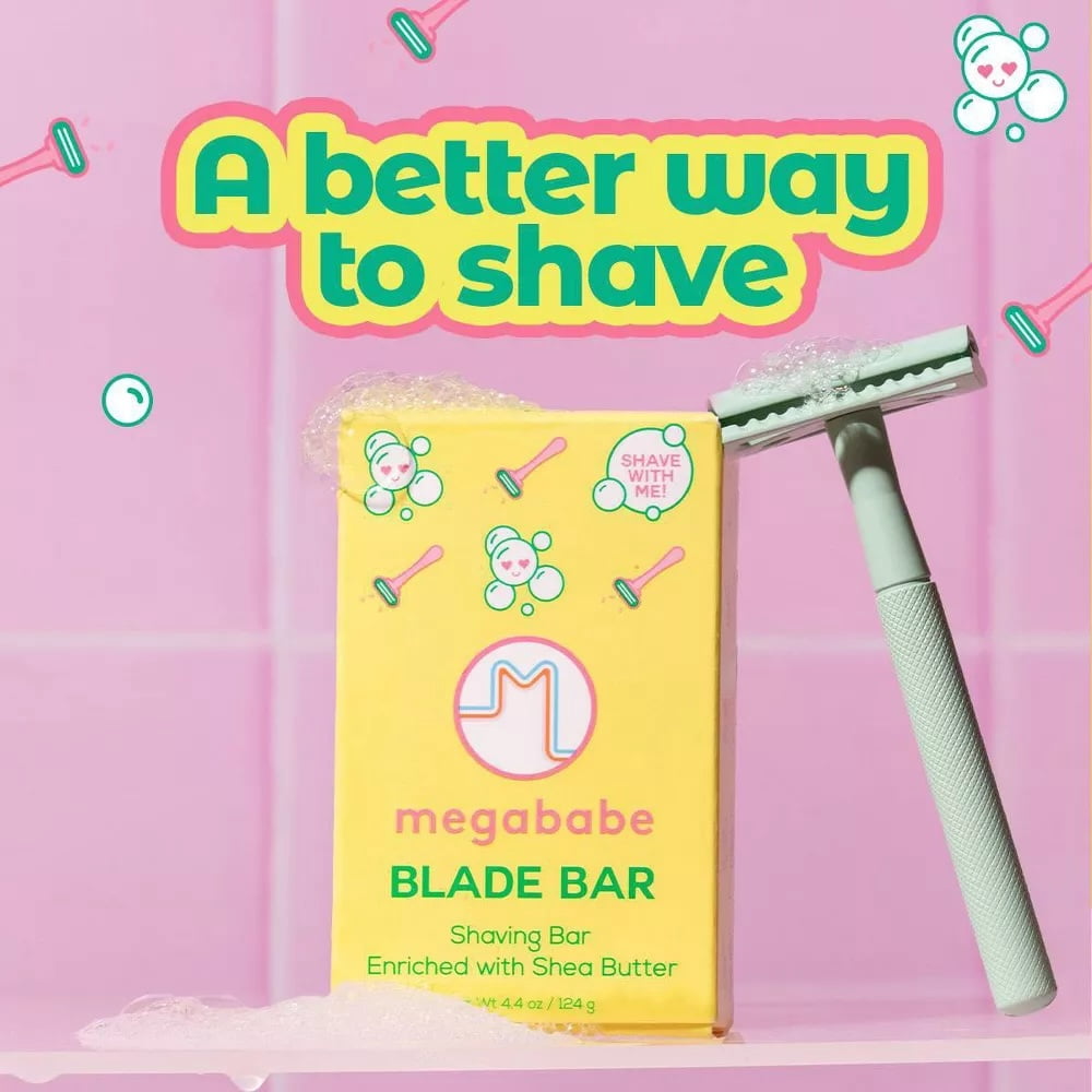 Megababe Blade Bar, Hydrating Shave Bar, Fragrance-Free, 4.4 oz