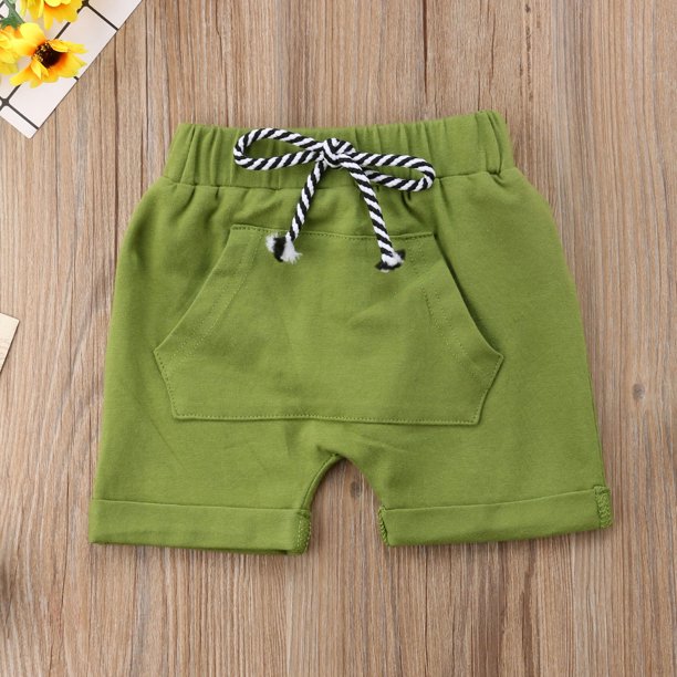 Baby Boy Toddle Little Boy Fashion Pocket Drawstring Cotton Terry
