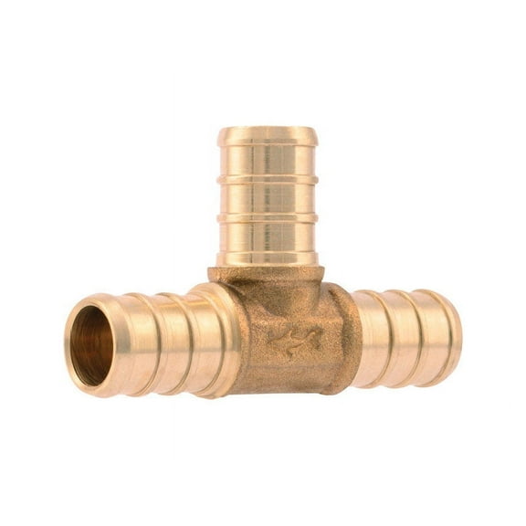 SharkBite 1/2 in. PEX Barb Brass Tee Fitting