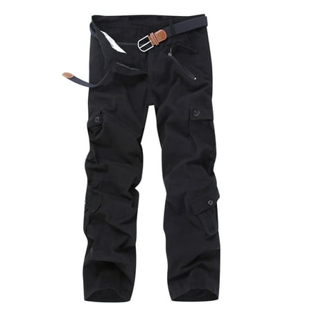 RXIRUCGD Men's Pants Fathers Day Gifts Men's Loose Multi-Pocket Washed  Overalls Outdoor Casual Pants Trousers 