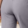 thumbnail image 5 of Karymi Jean Shorts Womens Plus Size Elastic Waist Loungewear Pants, Solid Loose Sleepwear Trousers, Casual Full-Length Home Pants with Pockets Halara Pants Women, 5 of 5