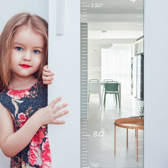 Growth Chart Mirror, Growth Chart Mirror for Wall, 2025 New Puzzle Mirror Growth Chart, Height Ruler with Stickers, Mirror Growth Chart, Child Measuring Wall Mirror Growth Chart, Wall Decor(B)