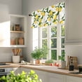 thumbnail image 3 of Summer Lemon Valances for Windows, 60 x 18in, Leaf Yellow Fruit Countryside Watercolor Flower Rod Pocket Kitchen Valance Curtain Light Filtering Window Treatments for Living Room Bedroom, 1 Panel, 3 of 7
