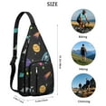 thumbnail image 3 of Galaxy Print Sling Bag&nbsp;- Starry Night Sky Pattern Crossbody Backpack for Space Geeks, Water-Resistant Shoulder Pack (Celestial Design, Lightweight & Durable), 3 of 4