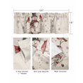 thumbnail image 5 of Christmas Kitchen Curtain Valances for Windows Farmhouse Short Curtains, Snowman Snowflake Red Xmas Birds Rustic Rod Pocket Valance Curtain for Bedroom Cafe Living Room 54"x18", 5 of 8