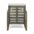 thumbnail image 6 of Marlee Outdoor Acacia Wood Club Chair with Cushions (Set of 2), Gray Finish and Light Gray, 6 of 8
