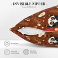 thumbnail image 5 of Square Decorative Throw Pillow Covers with Core, Mexican Skull Girl Print Throw Pillows for Couch Sofa Bed Home Decor, 20"x20", 5 of 9