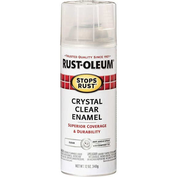 Rust-Oleum 7701830 Stops Rust Spray Paint, 2 Pack, Gloss Crystal Clear, 24 Ounce