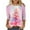 Pink, variant on Christmas Shirts for Women Bling Christmas Tree Top 3/4 Sleeve T Shirts for Women Casual Crew Neck Pullover Dressy Trendy Tops