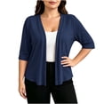 thumbnail image 1 of fatyb Womens Plus Size Cardigan Half Sleeve Lightweight Jacket Open Front Summer Casual Loose Cover Up, 1 of 7