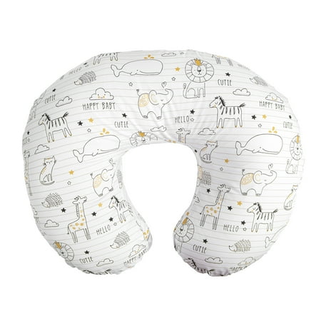 Boppy Nursing Pillow Original Support, Ergonomic Essentials for Breast and Bottle Feeding, White