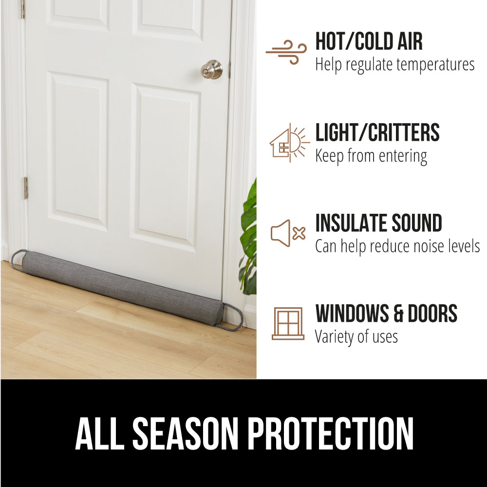 Gorilla Grip Door Draft Stopper 32 Inch, Gray photo 5