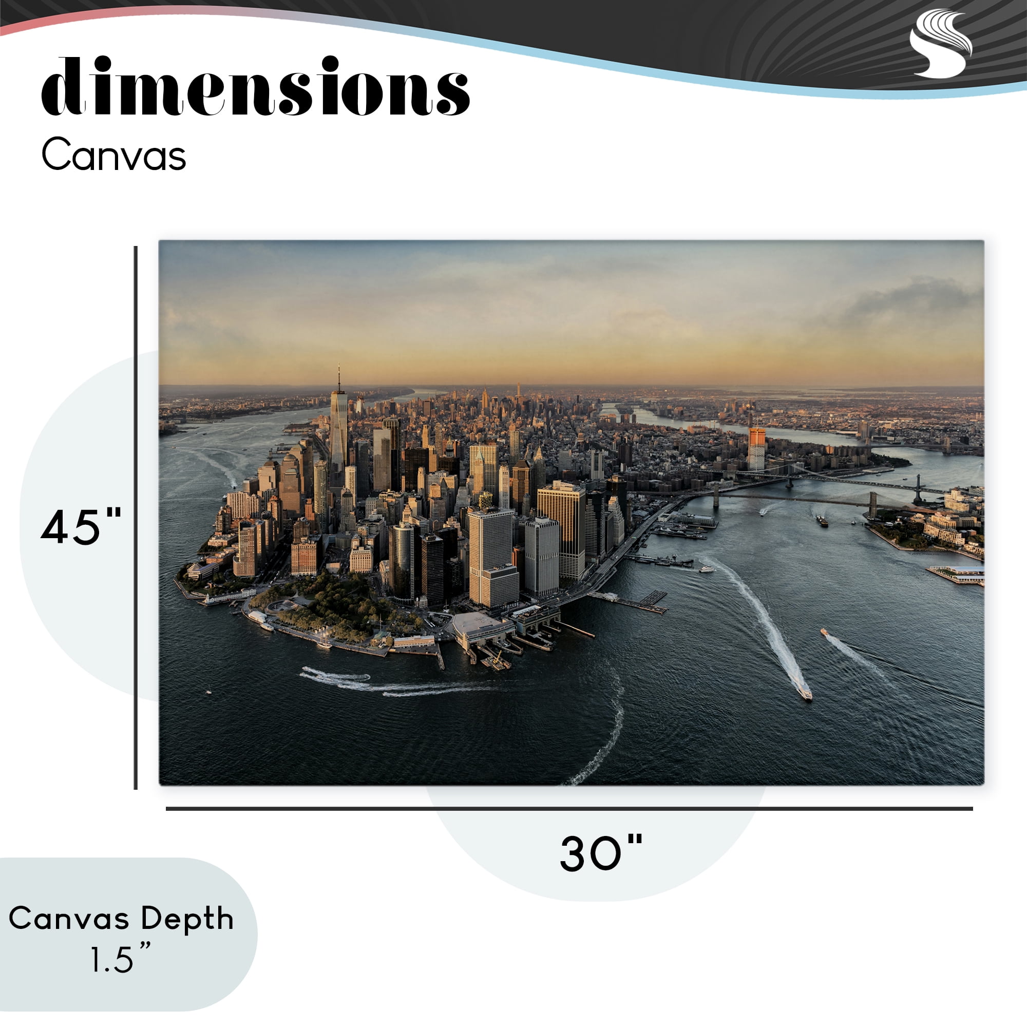 Stupell Industries Manhattan From Above Canvas Wall Art, design by Scott Stulberg