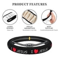 thumbnail image 2 of General 15 in, jesus Steering Wheel Cover,jesus car steering wheel cover, 2 of 6