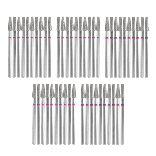 Kit de brocas para uñas, 50 piezas, brocas para uñas, brocas para uñas de maíz, juego de brocas para cutículas, brocas para maíz, rendimiento sólido