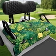 thumbnail image 4 of XYZCANDO Tropical Monstera Golf Cart Seat Cover With 4 Front Pockets - Universal Washable Non-Slip Protector For 2-Seat Golf Carts, 4 of 8