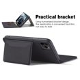 thumbnail image 2 of Dteck Case for Apple iPhone 11 Pro Max 6.5-inch, Luxury Magnetic Skin-Friendly Feel Leather Card Holder Wallet Case Folio Kickstand Cover,Black, 2 of 8