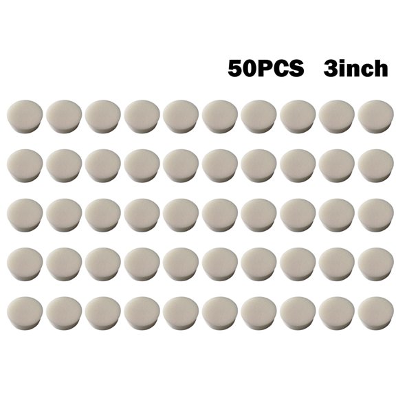 50 Pcs 75mm Sponge Buffing Pads Foam Polishing Pad 3inch Grinding Wheel For Car Waxing Cleaning Tools Polisher Accessories