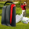 thumbnail image 4 of Bolsa de zapatos de golf para hombres y mujeres, bolsa de cuero de lujo con cremallera, organizador de viaje grande, paquete de gimnasio de baloncesto rojo Sunnimix Bolsa para zapatos de golf, 4 of 8