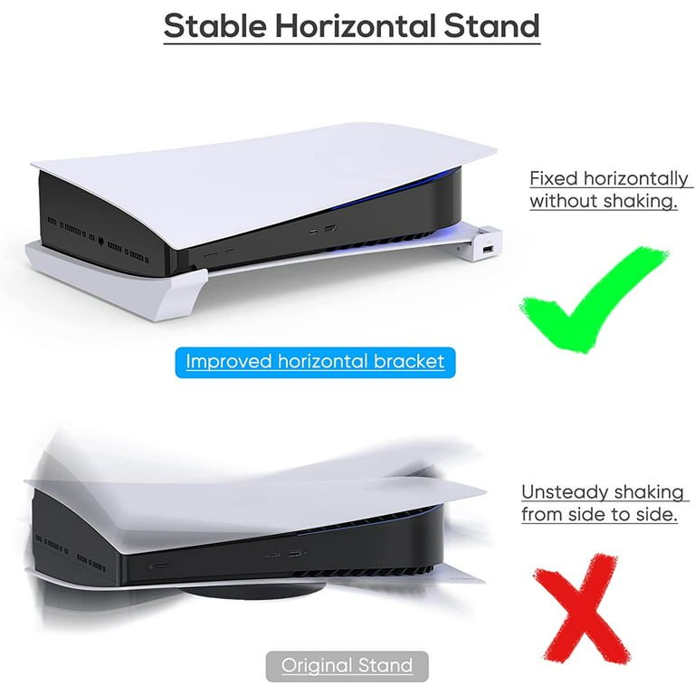 MENEEA Horizontal Stand for PS5 Console with 4-Port USB Hub, Upgraded Base  Skate Holder Accessories for Playstation 5 Disc & Digital Edition,3